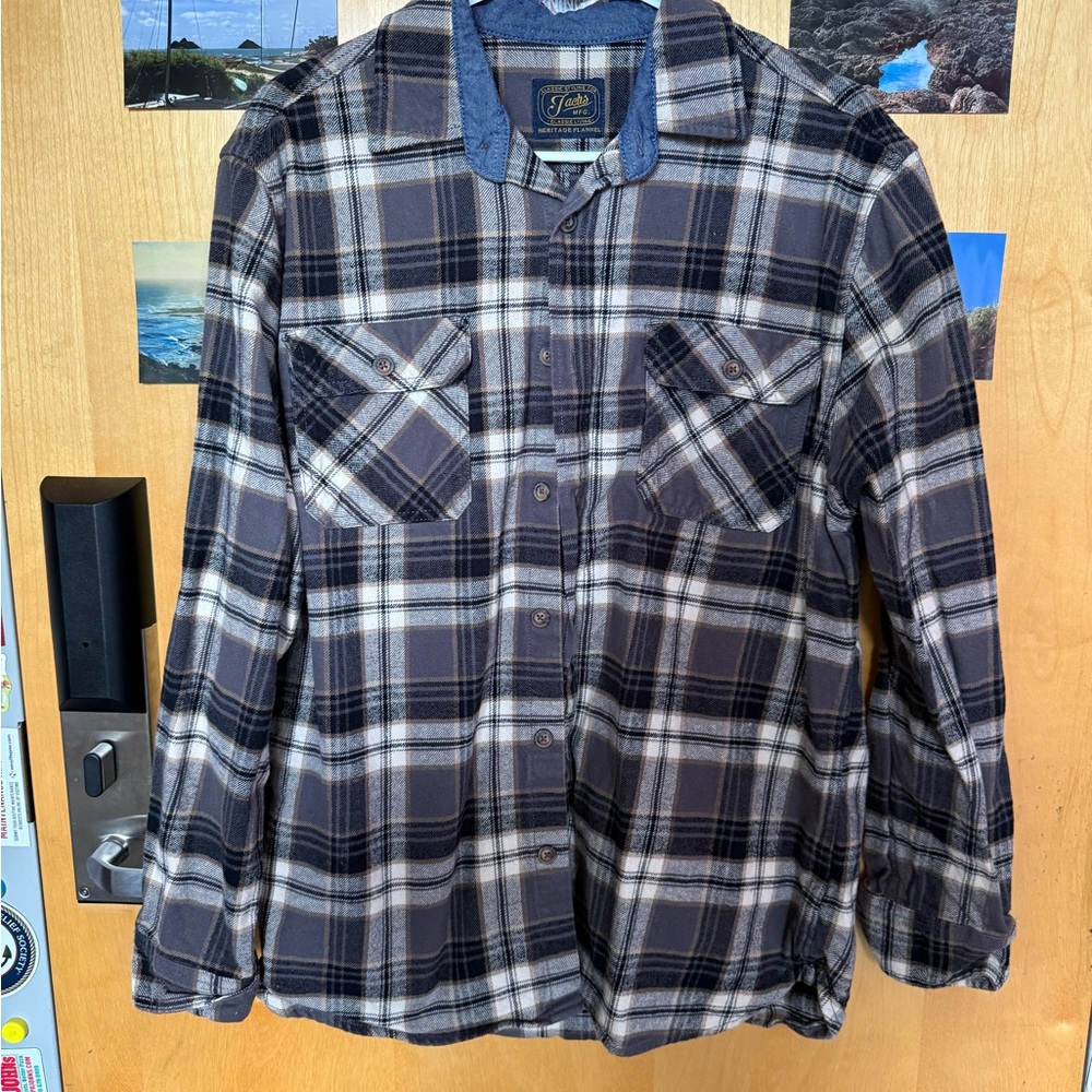 Jachs Black and Gray Lightweight Shirt Jacket